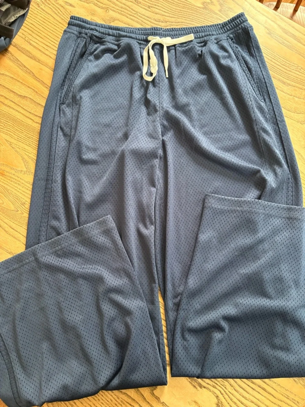 NWOT FP Movement by Free People Overtime Wide Leg Mesh Pants - Navy Sz M - Picture 6 of 9
